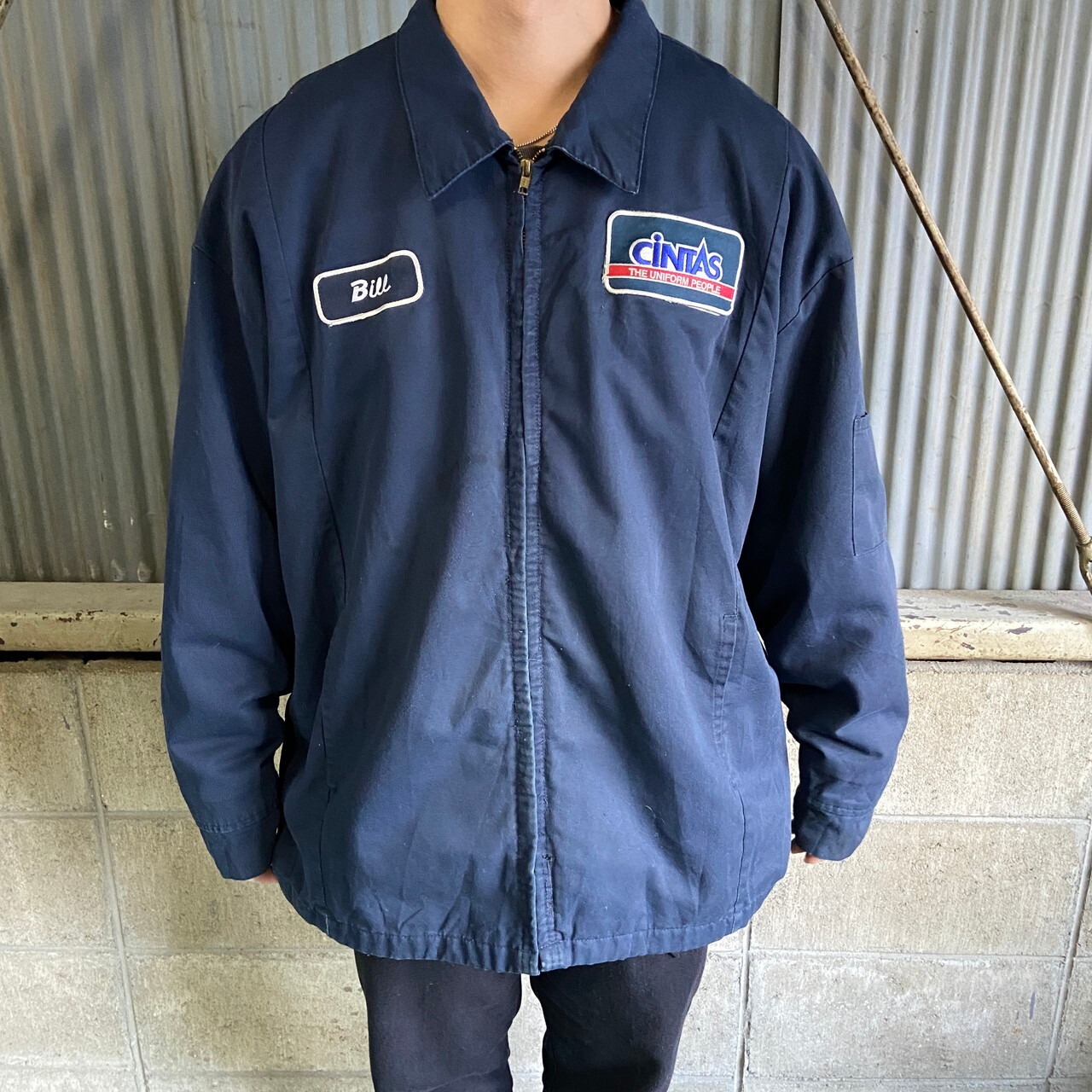 ビッグサイズ CINTAS 企業ロゴ ワッペン ワークジャケット 