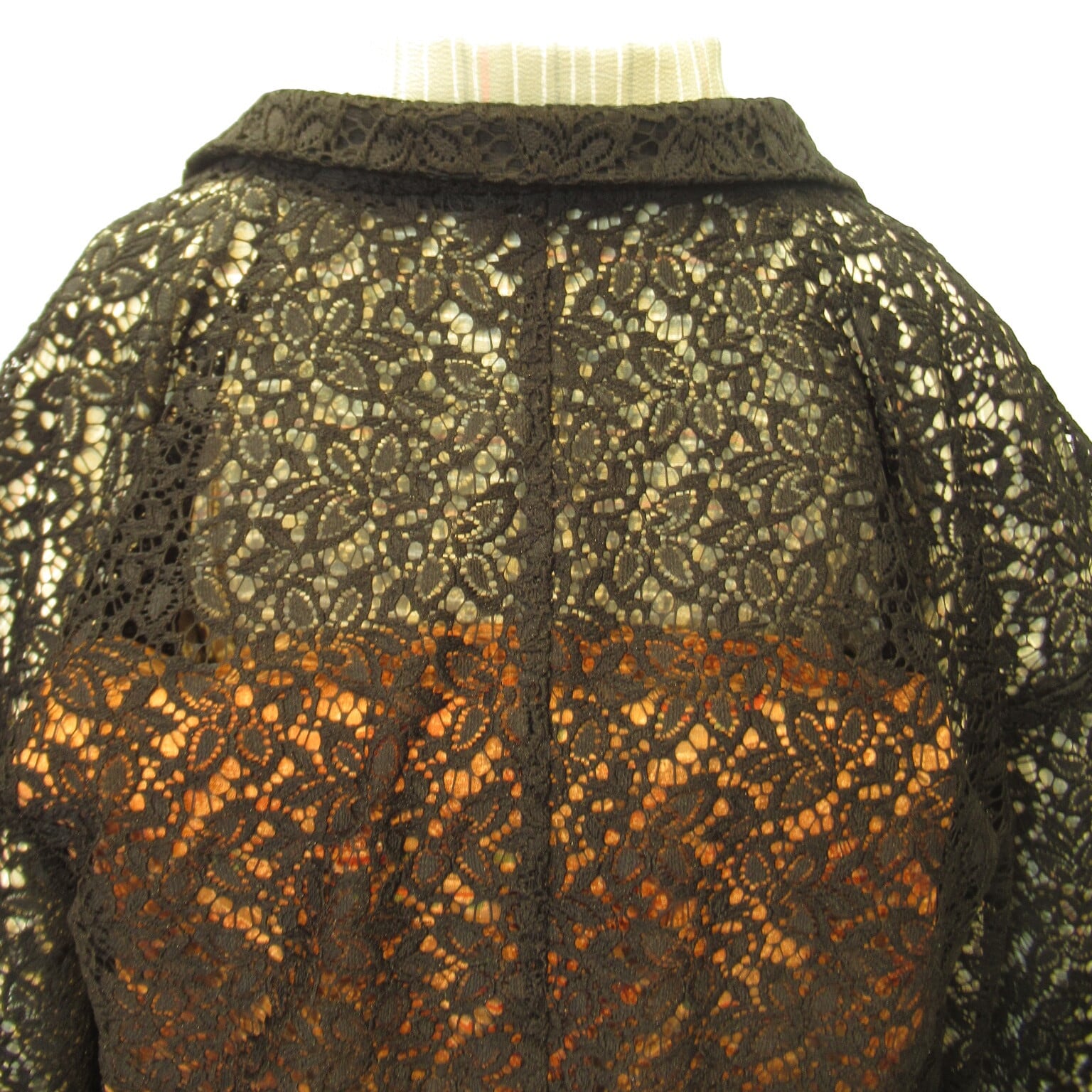 1702レース長羽織 花文様お仕立て品Long lace Haori. | リサイクル着物