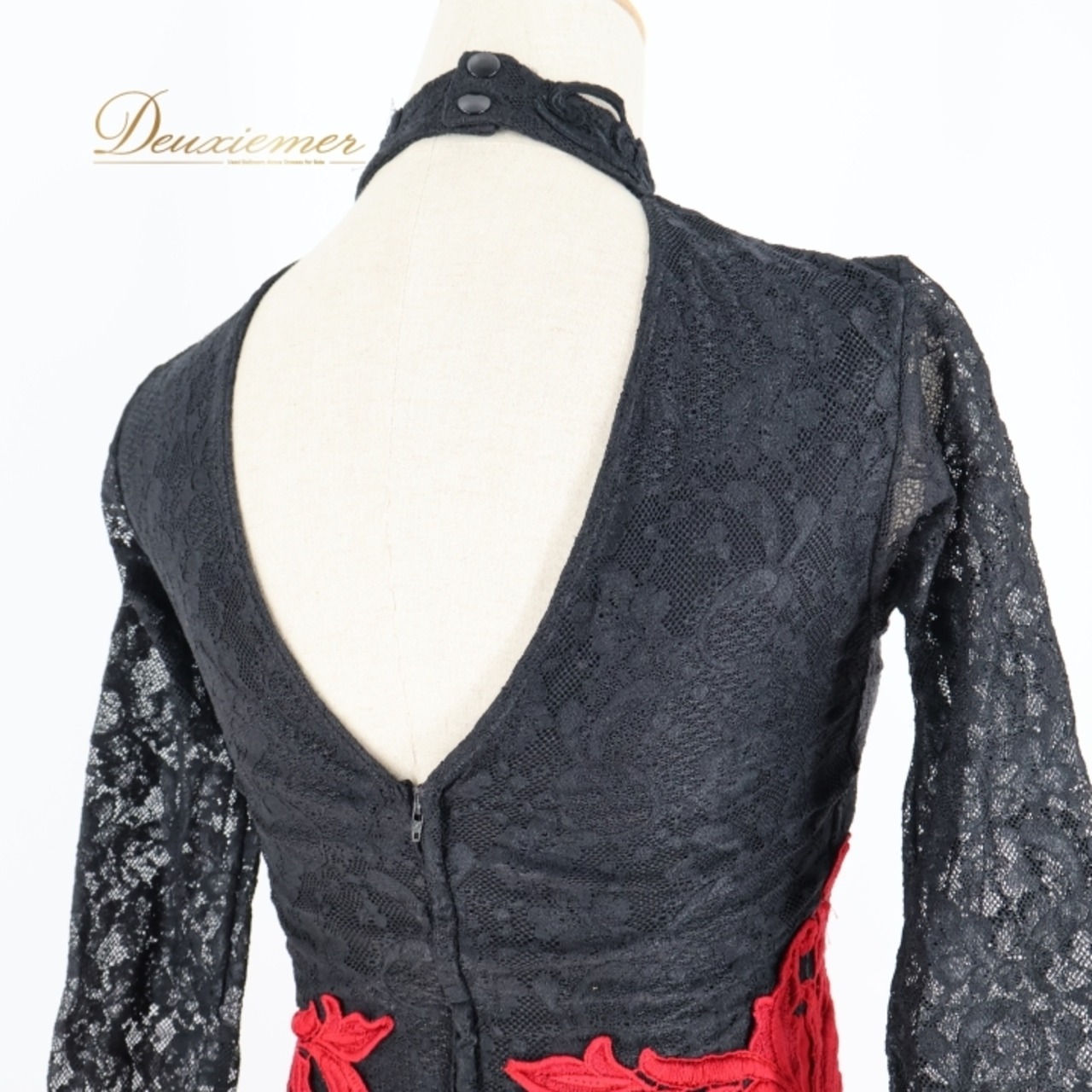 社交ダンス 衣装 Chacott チャコット スタンダードドレス ワンピース ドレス 赤 黒 フリル レース パーティドレス 綺麗 上品 ダンス 発表会 ブラック系 レッド系 フレア スカート モダンダンス エレガント レディース おしゃれ シンプル 日本製