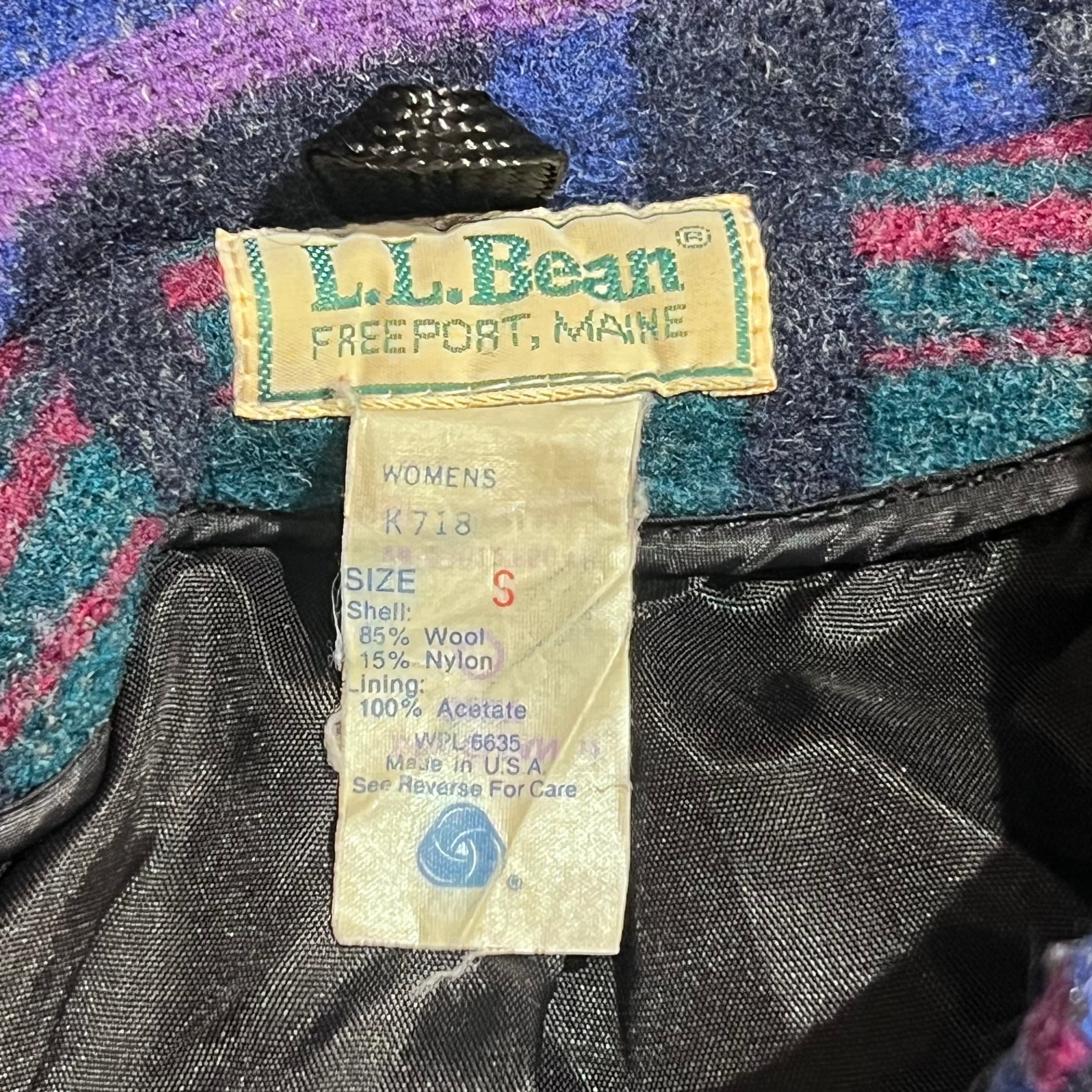 USA製 size:S L.L Bean エルエルビーン ウールコートハーフコート フーディー マルチカラー チェック柄 古着 古着屋 高円寺 ビンテージ レディース古着