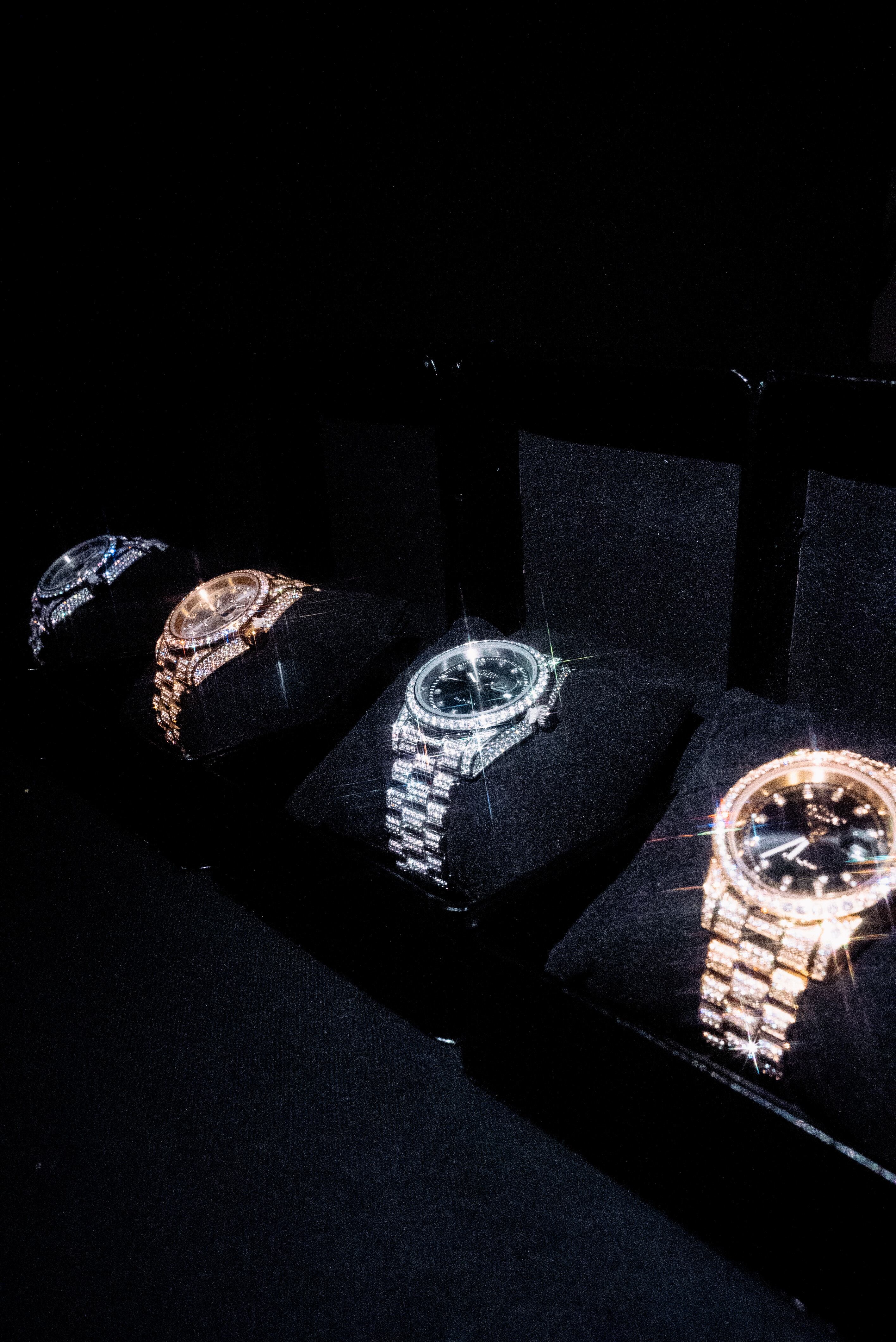 Iced California Watch 【GOLD / SILVER】 | Glitter