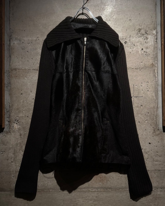 【Caka】“LORENA ANTONIAZZI” Unborm Calf Zip Up Knit