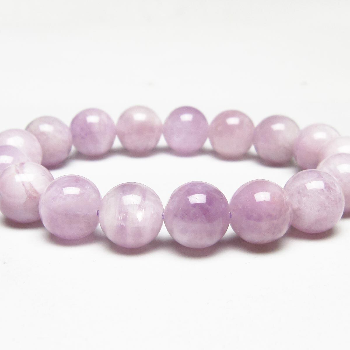 クンツァイト ブレスレット 12mm ミルキークンツァイト ブレス 一点物 メール便可 [M便 1/10] 111-46454