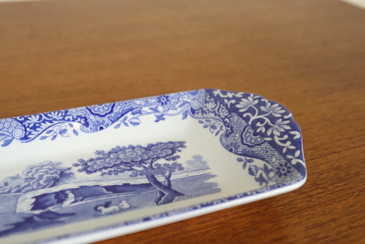 スポード ブルーイタリアン プレート トレイ 角皿 イギリス SPODE