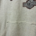 HARLEY-DAVIDSON レディース　プルオーバーパーカー　アイボリー　グランジ Y2K