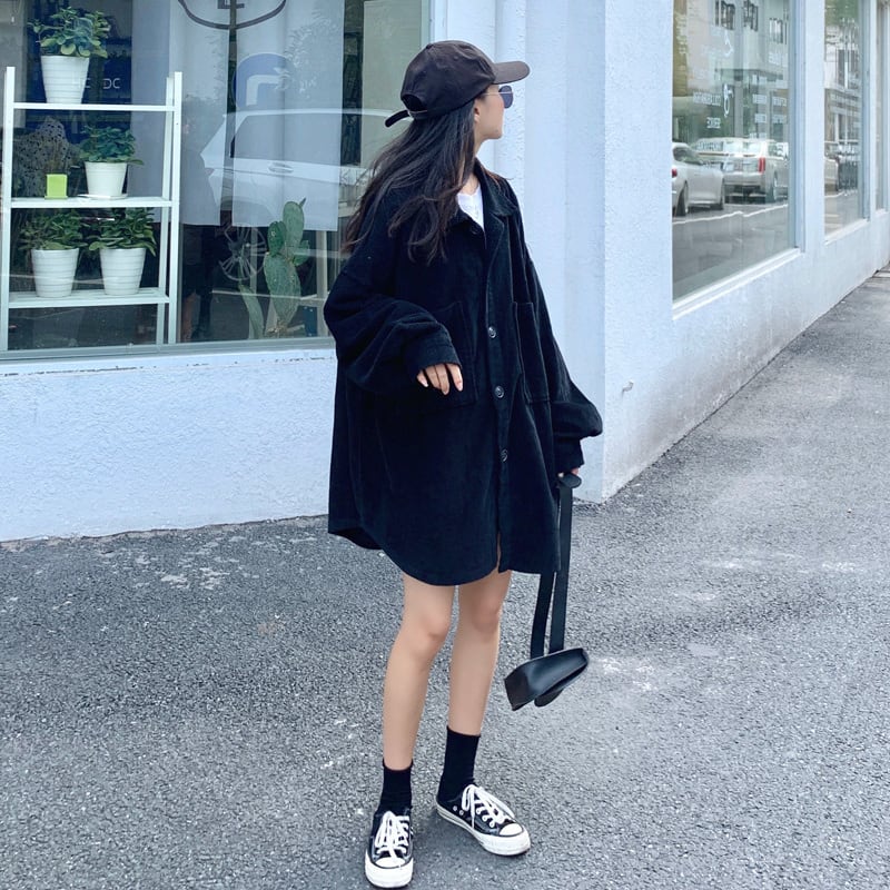 トップス アウター シャツ ブルゾン ジャケット 上着 袖あり 長袖 V