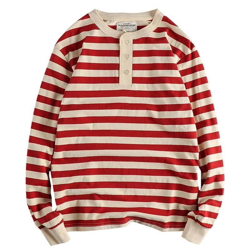 Stripe button tops 3044