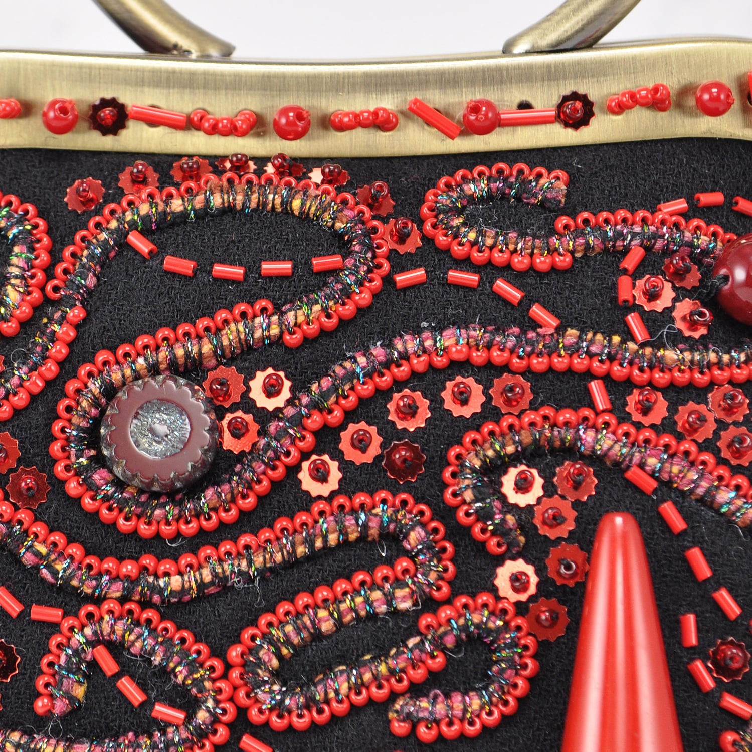 jam様オーダーページ【No.158】ビーズ/がま口ポーチ/くまさんチャーム付き