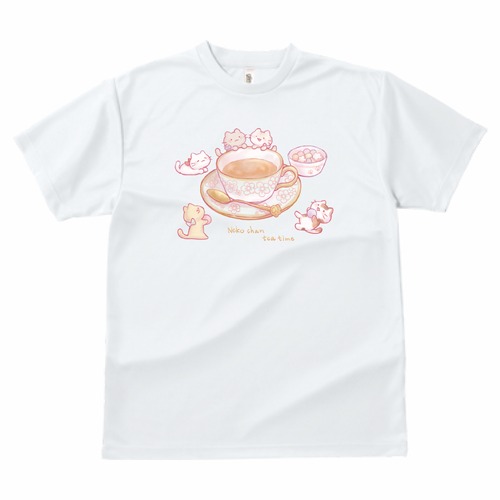 ねこちゃんティータイムドライTシャツ