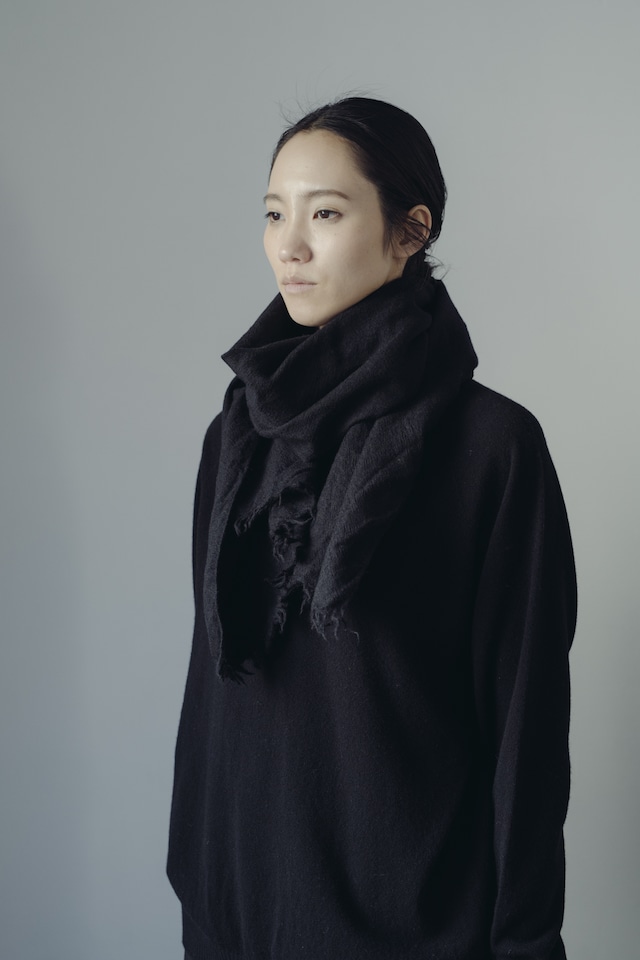 ローカリー  LOCALLY ｜02322-1  thin short muffler : black