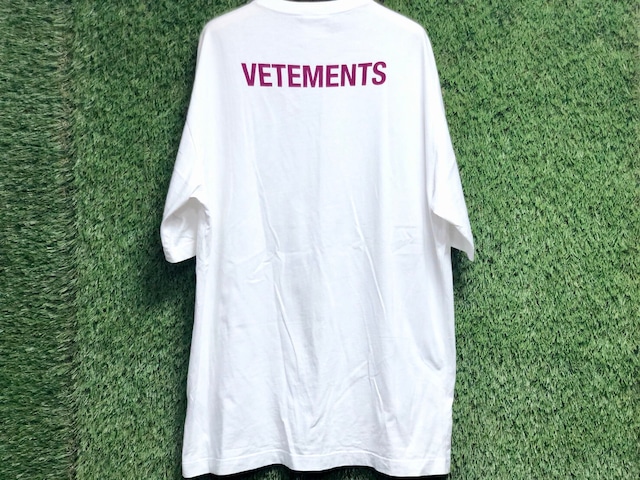 VETEMENTS STAFF BACK LOGO S/S TEE WHITE LARGE 92.5JH7782