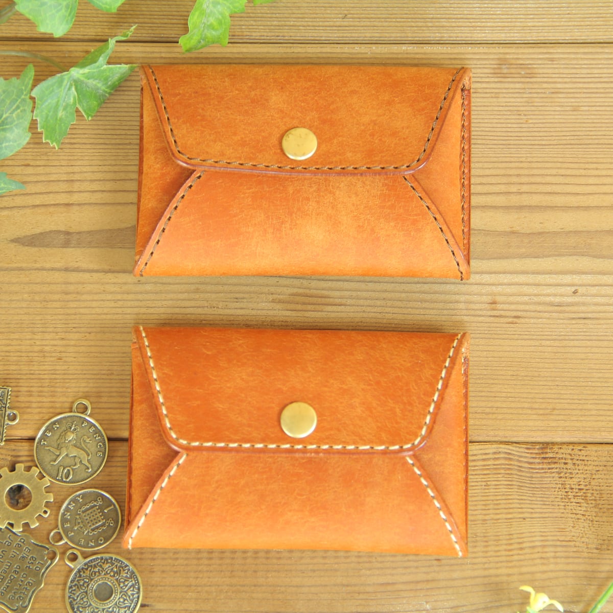 名刺入れ / キャメル | HANARE LEATHER オンラインショップ