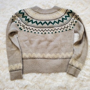 【USED】LOWRYSFARMニットセーター人気の柄　　美品