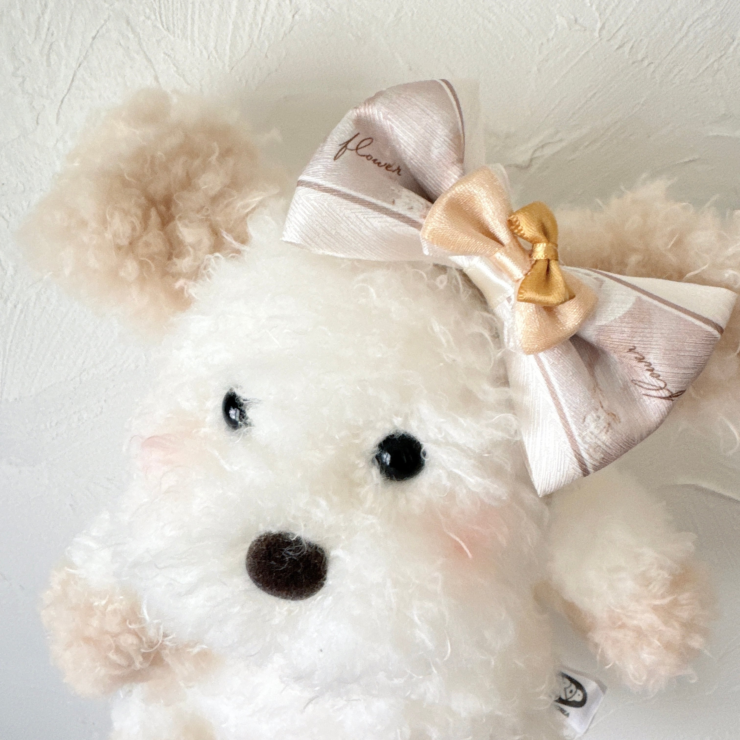 淡色スカーフリボンヘアバンド（後ろ支え付き）