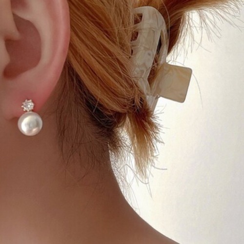 オフィスパールフープピアス