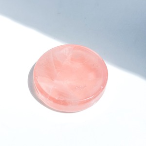 ローズクォーツ 丸型のうつわ 35◇ Rose Quartz ◇天然石・鉱物・パワーストーン・インテリア
