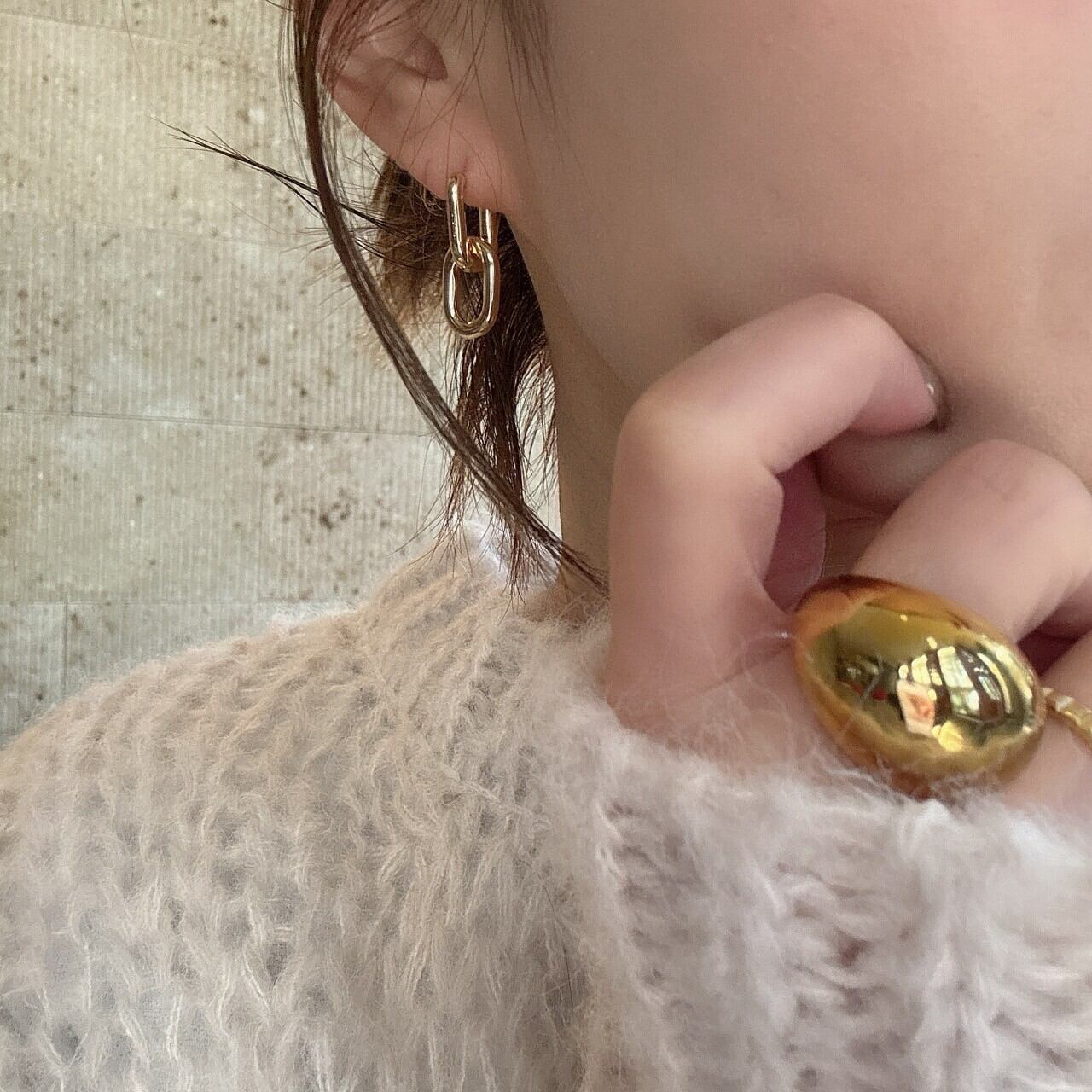 Wフープゆらゆらピアス | eclacoco