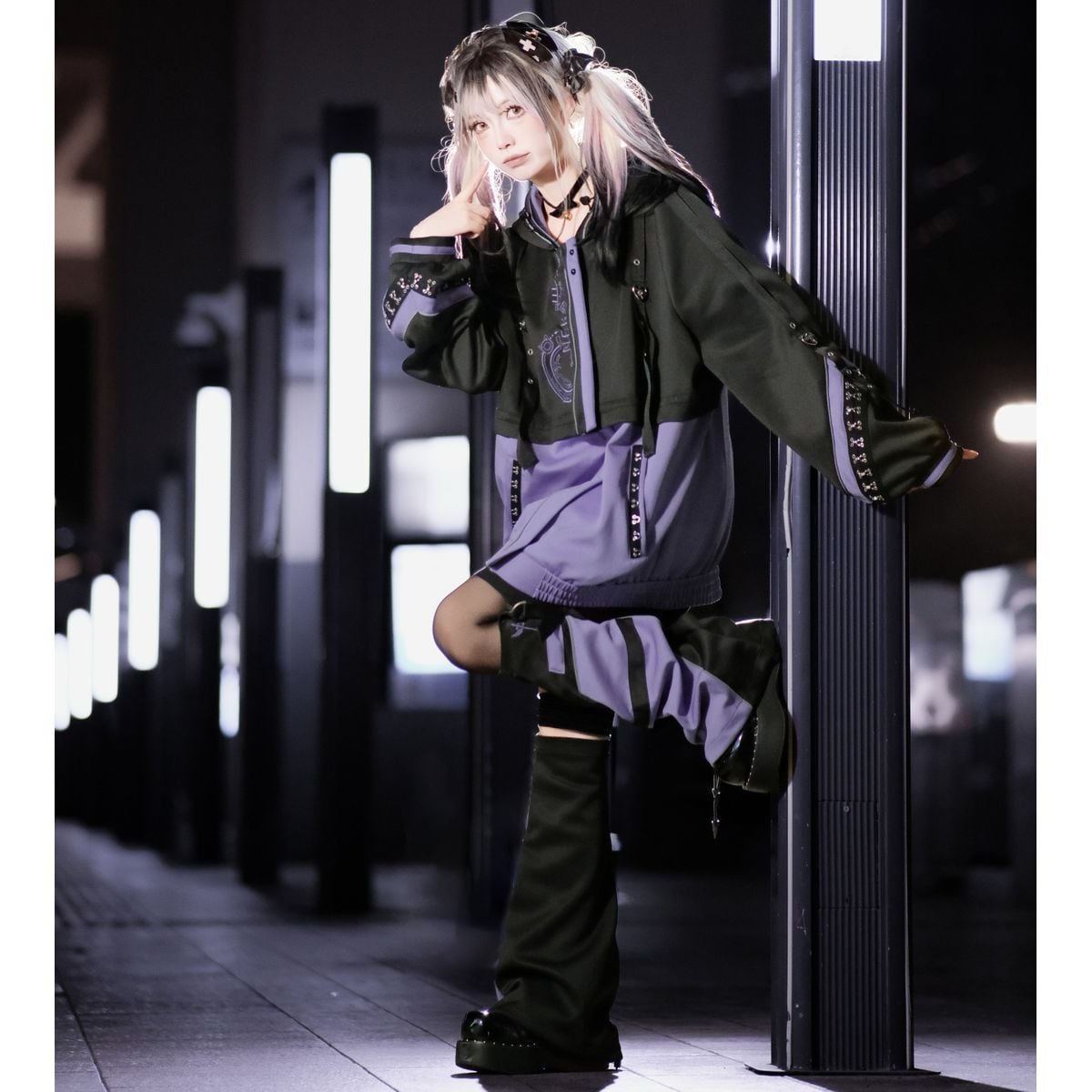 電波少女　ジャージ　セットアップ otaku girl 💙 . . . #ブルーコーデ #青コーデ #adidas #ジャージ