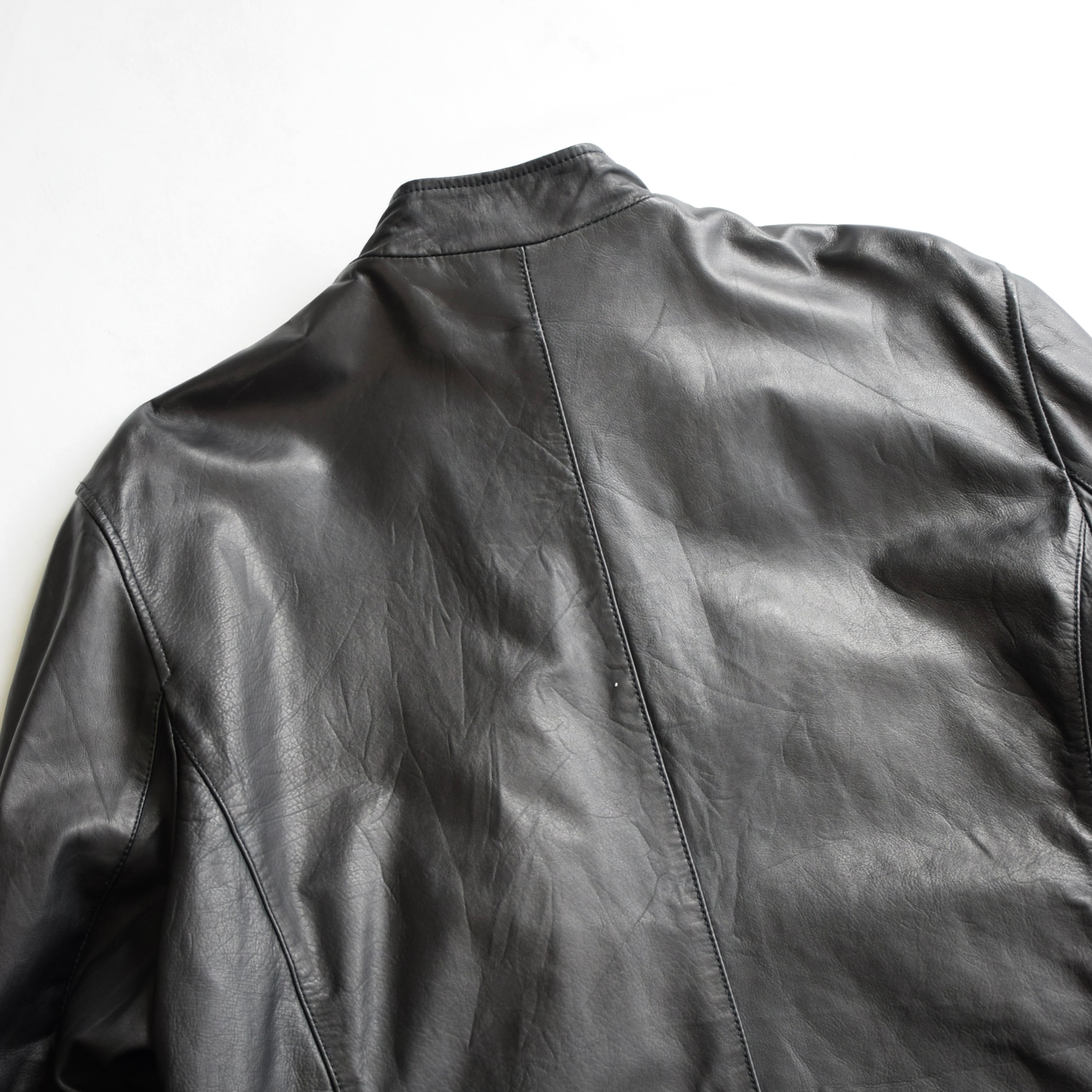 Poul Smith レザージャケット メンズ XL ブラック ポールスミス 革
