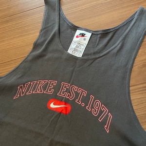 【NIKE】90s 白タグ タンクトップ ノースリーブ XL アーチロゴ スウッシュ US古着