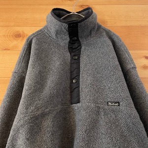 【Woolrich】USA製 ハーフスナップ フリースジャケット プルオーバー ウールリッチ ポーラーテック サイズL アメリカ古着