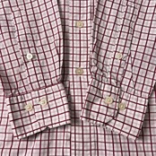 NEW YORKER ニューヨーカー チェック柄 BD 長袖シャツ M/ホワイト レッド