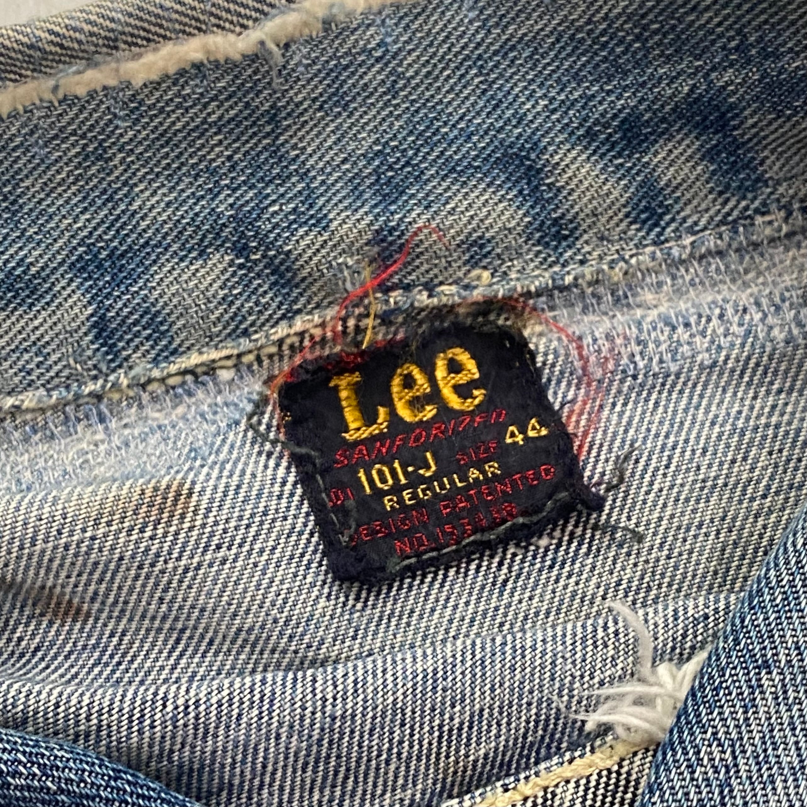 50s ビンテージ Lee 101-J 赤タグ　後期　サイズ44 50s ビンテージ Lee 101-J 赤タグ 後期 サイズ44 50s ビンテージ Lee