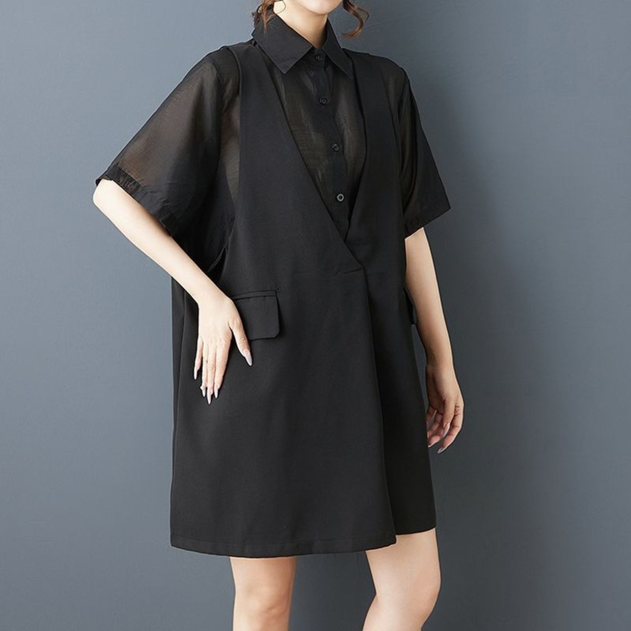 フェイクレイヤード シャツ 30178