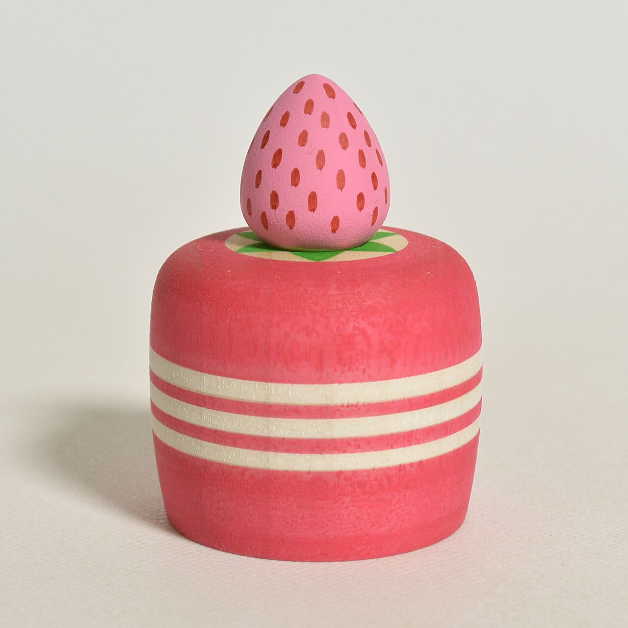 いちごケーキちゃんえじここけし 約1.5寸 約4.5cm 鈴木明 工人（作並系