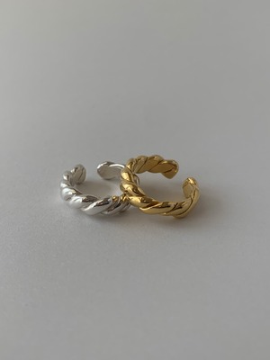 twist ear cuff  silver