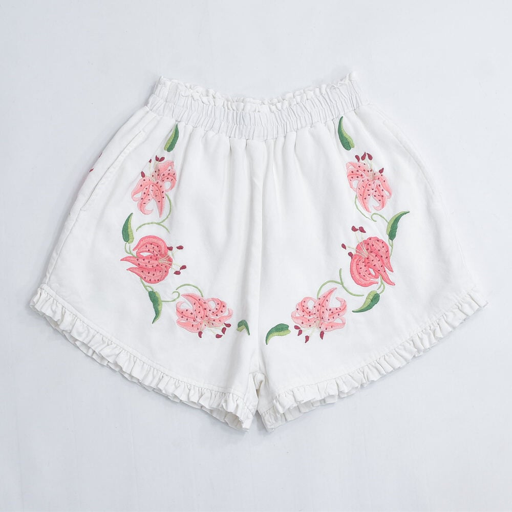 Remakeリメイク 再構築 テキスタイル フラワー 刺繍 フリル デザイン