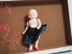 おしゃれガール　白襟とギンガムチェック　JAPANセルロイド 画像2