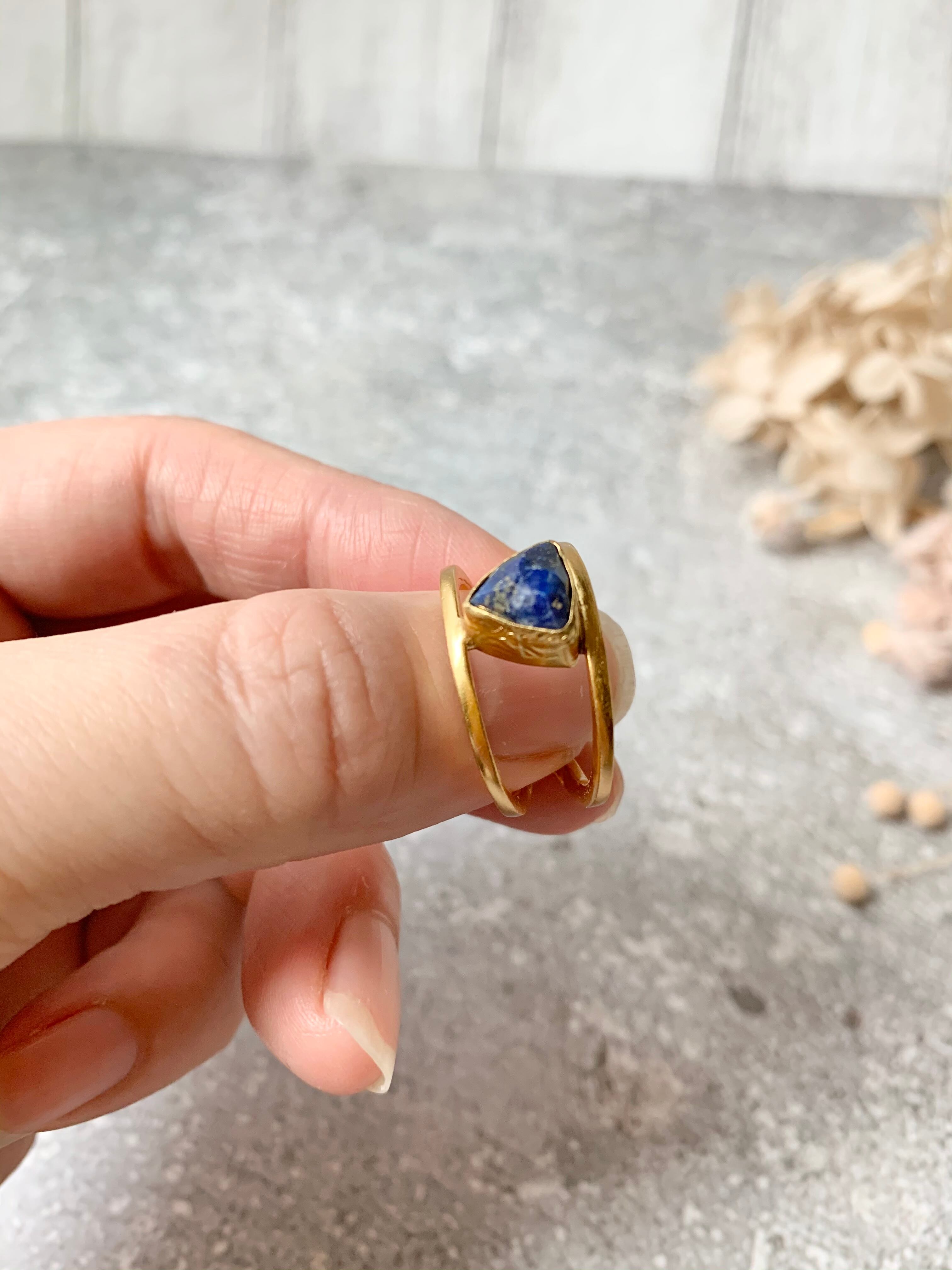 トルコ天然石リング3L