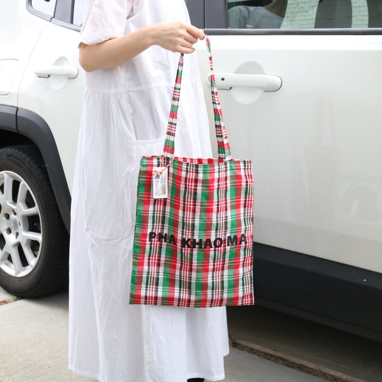 yao PHA KHAO MA 手織り布 リバーシブル トートバッグ | Zakka so-la