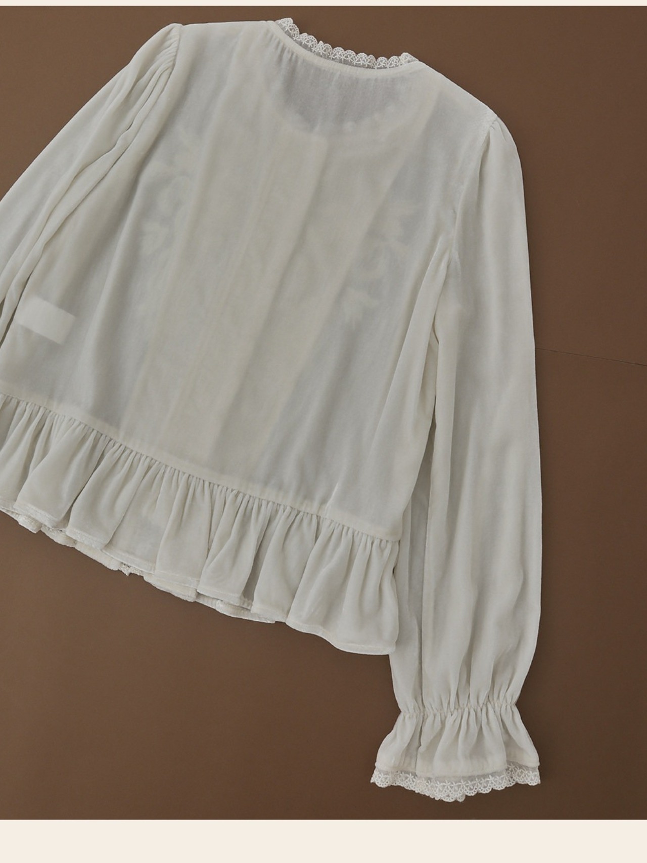 Ancien Velour Lace Frill Blouse F0842