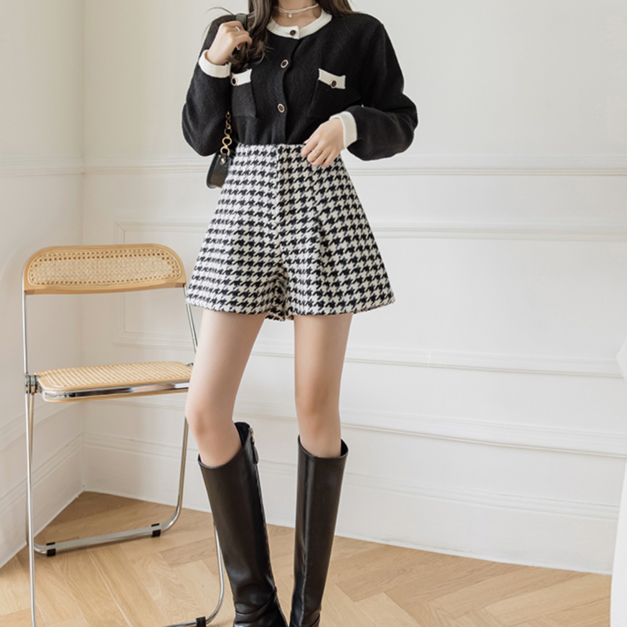 千鳥格子ショートパンツ LK550