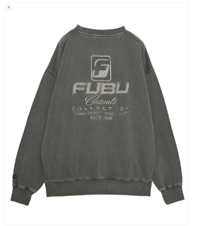 FUBU closing　FW　PIGMENT SWEAT  black