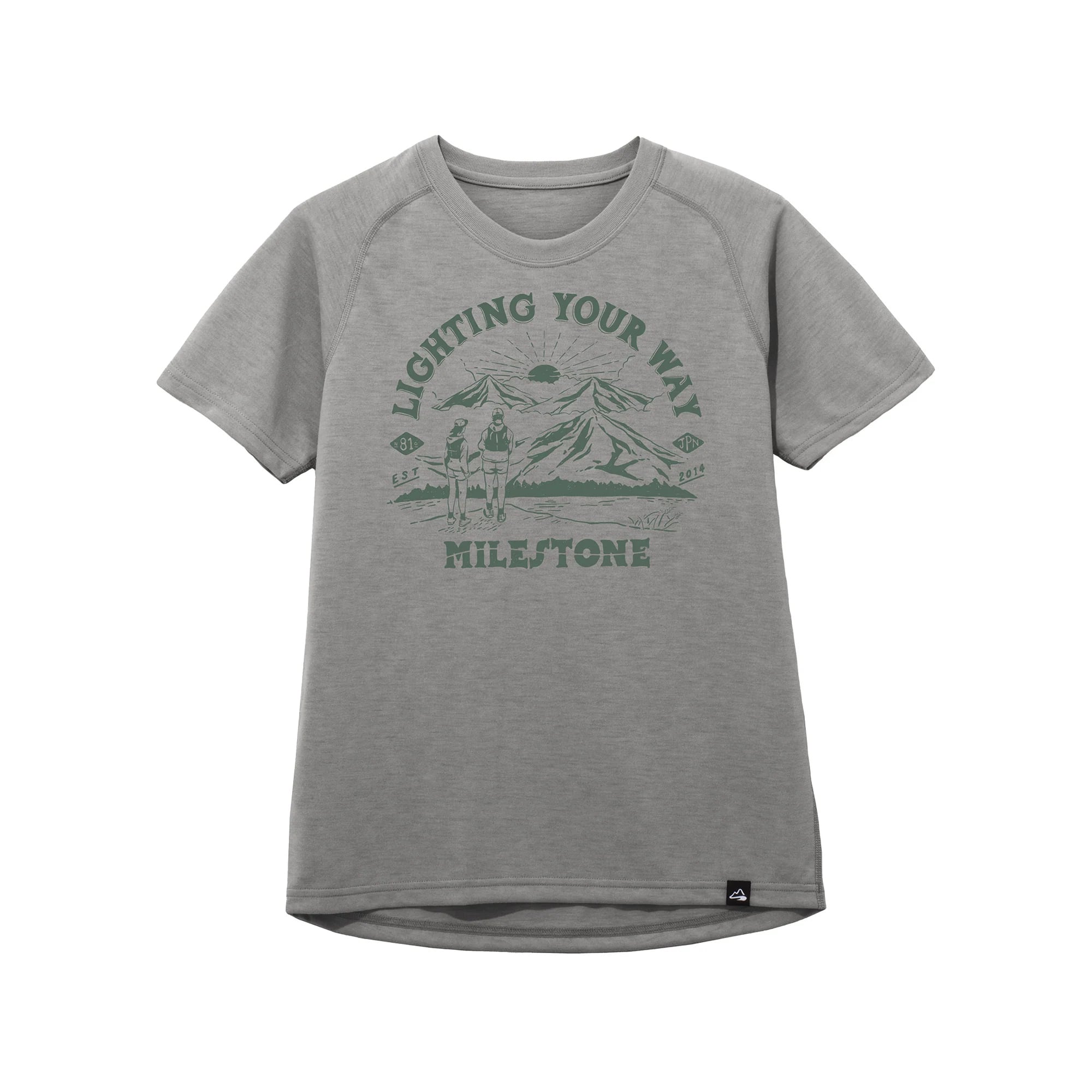 milestone(マイルストーン)milestone Original T-Shirt Canvas "National Park" -ペールグレー メンズレディースTシャツ