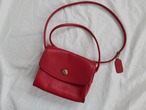 AMERICA 1990’s OLD COACH “Red Leather” shoulder bag