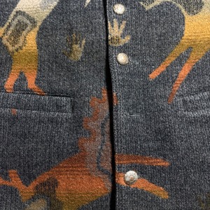 PENDLETON horse pattern rug vest