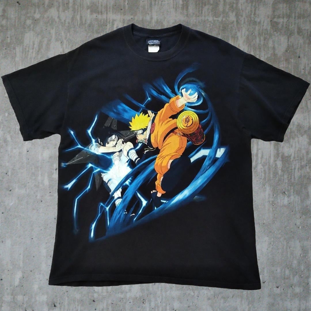 犬夜叉 Tシャツ XLサイズ 黒 アニメTシャツ 海外 未使用新品 * | GOLD