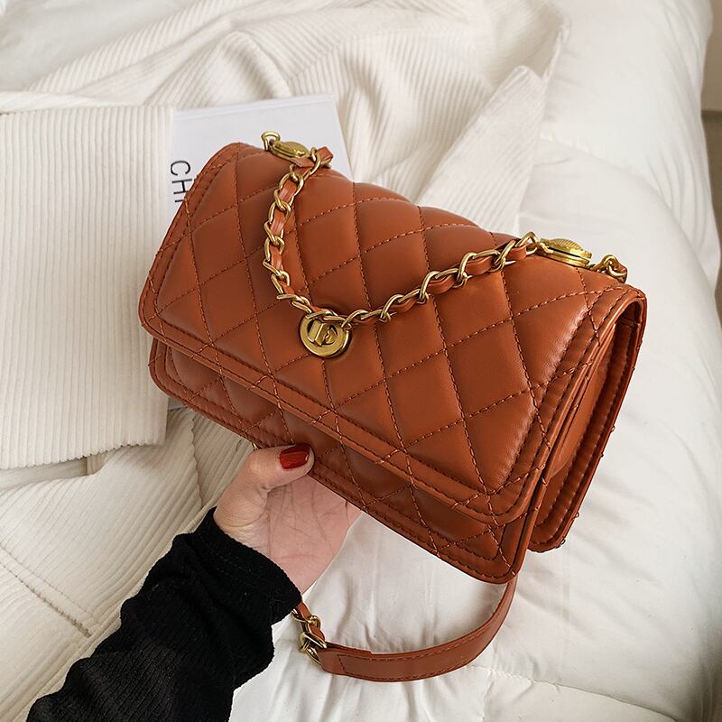 チェーン スクウェア メッセンジャーバッグ 手作りハンドバック75922052186