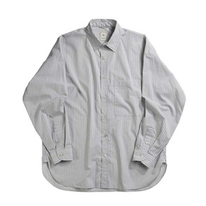 EASY CARE POPLYN STRIPE BIG SH / イージーケアポプリンストライプBIGシャツ(LIGHT GRAY)