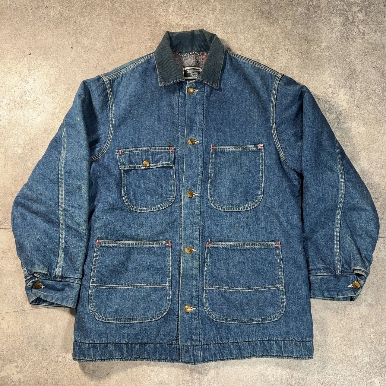 70's Sears シアーズ work Leisure デニムカバーオール ブランケット