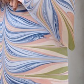 「oribegonomi」ゆらぎ柄×ピーコック柄〜セオアルファ〜浴衣・夏着物・単衣