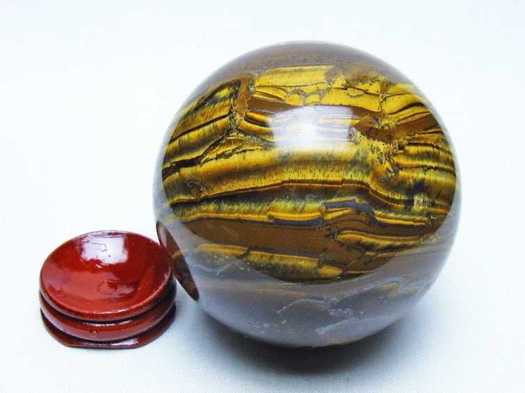 アイアンタイガーアイ 丸玉 72mm 一点物 151-9819 | 天然石