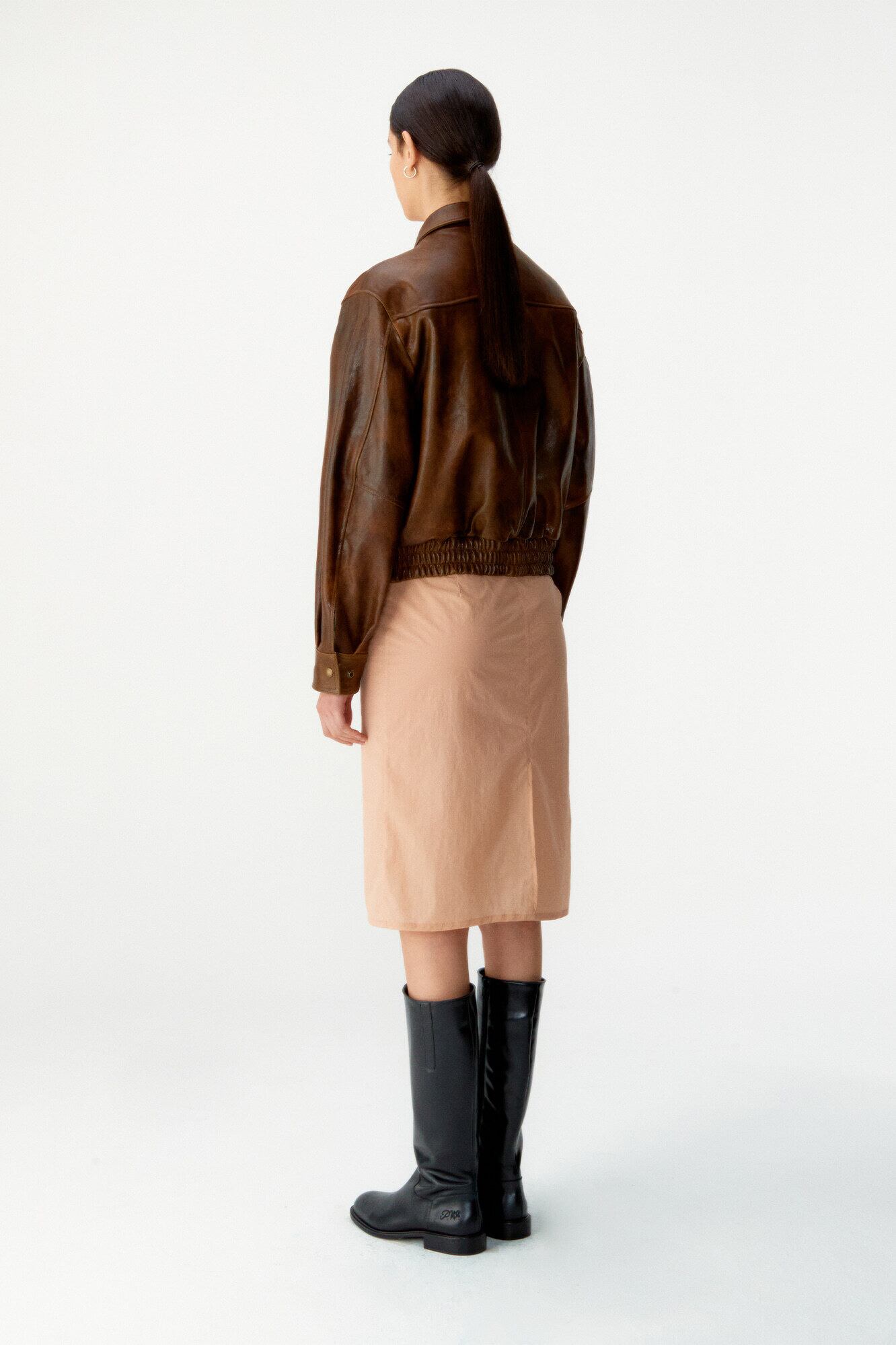 COOR WOMEN] Vintage Leather A-2 Jacket (Brown) 正規品 韓国ブランド