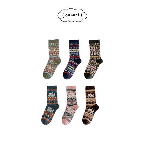COCORI (by nightbebe)［取寄］nordic socks (3set) 26winter