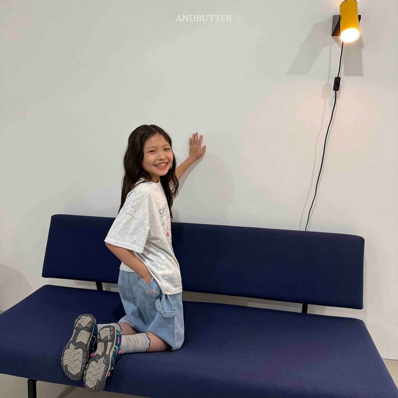 【and butter】ハートループパンツ  ライトブルー 90~120cm - 12
