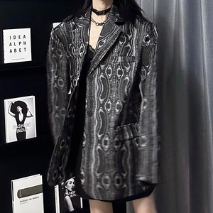【予約】unique pattern oversized silhouette jacket
